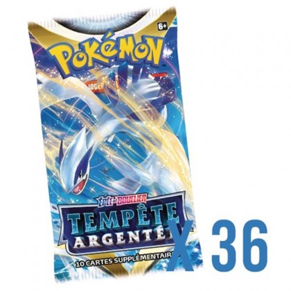 Pokémon - Lot de 36 boosters EB12 : Tempête Argentée (Issus de Coffrets)