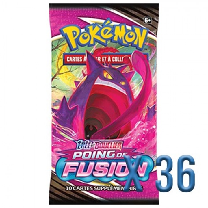Pokémon - Lot de 36 boosters EB08 : Poing de Fusion (Issus de Coffrets)