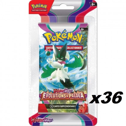 Pokémon - Carton / Lot de 36 Boosters EV02 : Évolutions à Paldea (Blister)