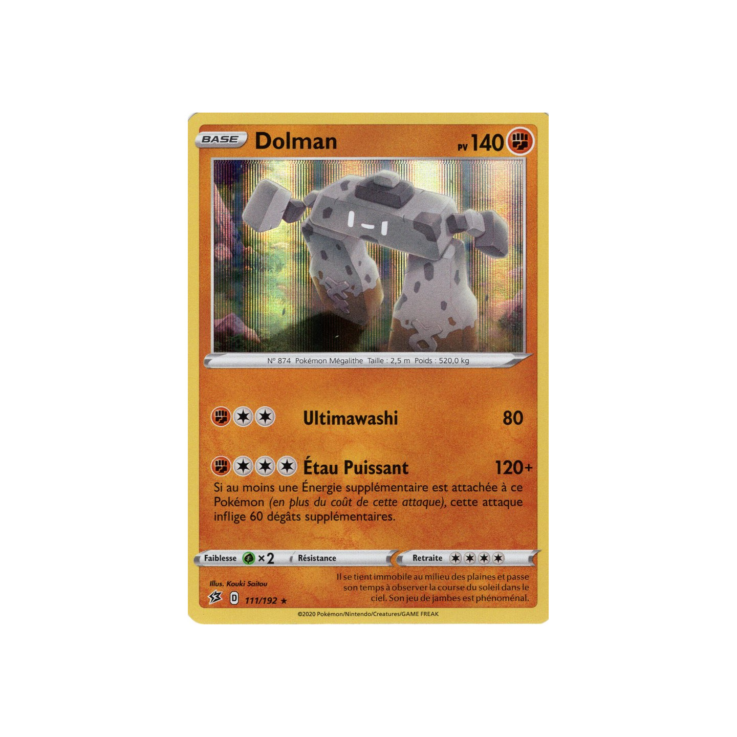 Carte Pokémon HOLO dolman 111/192 clash des rebelles EB02 Français NEUF 