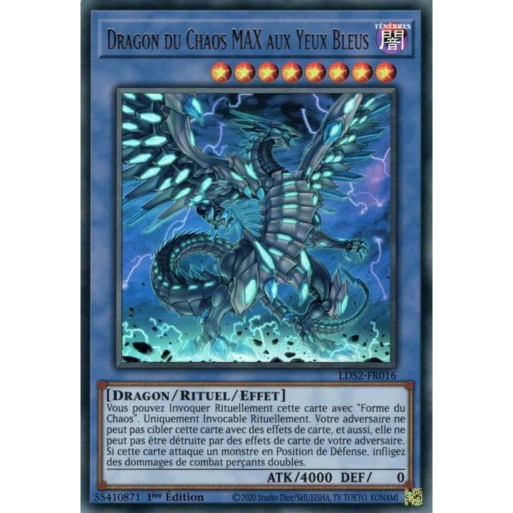 Dragon du Chaos MAX aux Yeux Bleus : LDS2-FR016 UR (Bleu)