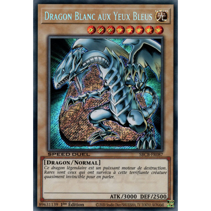 Dragon Blanc aux Yeux Bleus SBCBFR087 SE (V.2) Carte à l'unité Yu