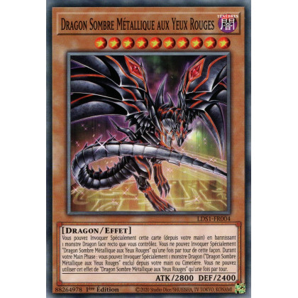 Dragon Sombre Métallique aux Yeux Rouges : LDS1-FR004 C
