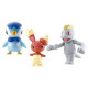 Pokémon - Pack 3 Figurines Diamant & Perle (Tiplouf, Machoc, Laporeille) Bandai