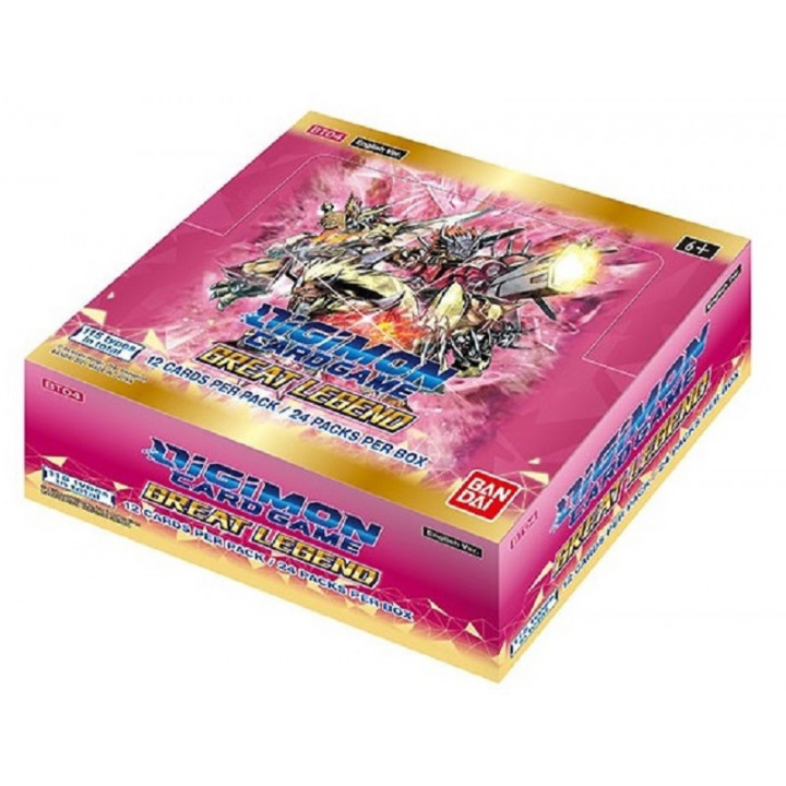 Digimon Card Game BT04 - Display / Boîte de 24 Boosters Great Legend