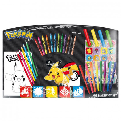 Pokémon - Set Art Coloriage 60 pièces Pokémon