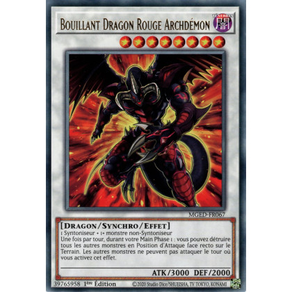 Bouillant Dragon Rouge Archdémon : MGED-FR067 (R)