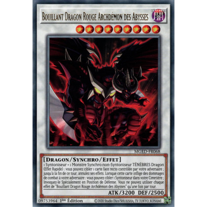Bouillant Dragon Rouge Archdémon des Abysses : MGED-FR068 (R)