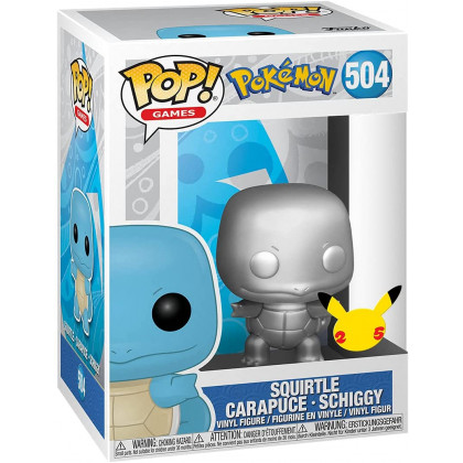 Funko POP! Games - Pokémon 504 - Carapuce Silver 25 Ans