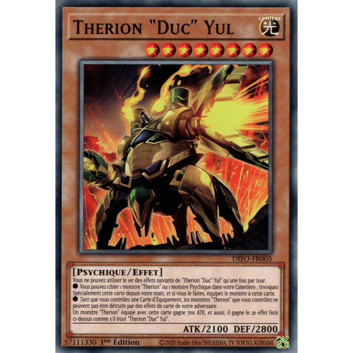 Therion "Duc" Yul - DIFO-FR005 - Cartes Yu-Gi-Oh!
