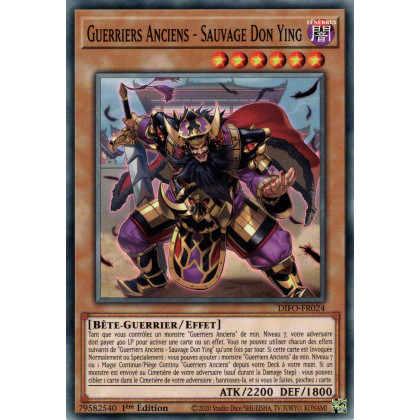 Guerriers Anciens - Sauvage Don Ying - DIFO-FR024 - Cartes Yu-Gi-Oh!