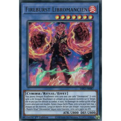 Fireburst Libromancien - DIFO-FR087 - Cartes Yu-Gi-Oh!