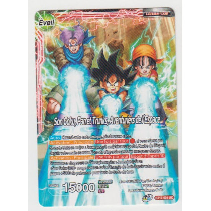 B17-001 Son Goku // Son, Pan et Trunks, Aventuriers de l'Espace - Cartes Dragon Ball Super