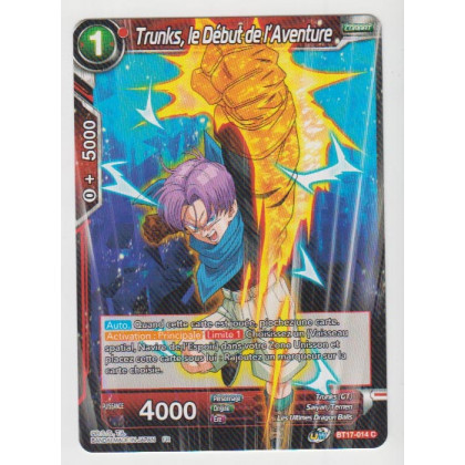 B17-014 Trunks, le Début de l'Aventure - Cartes Dragon Ball Super