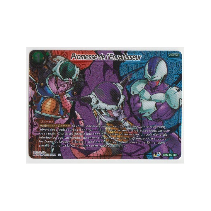 B17-147 SCR Promesse de l'Envahisseur - Cartes Dragon Ball Super