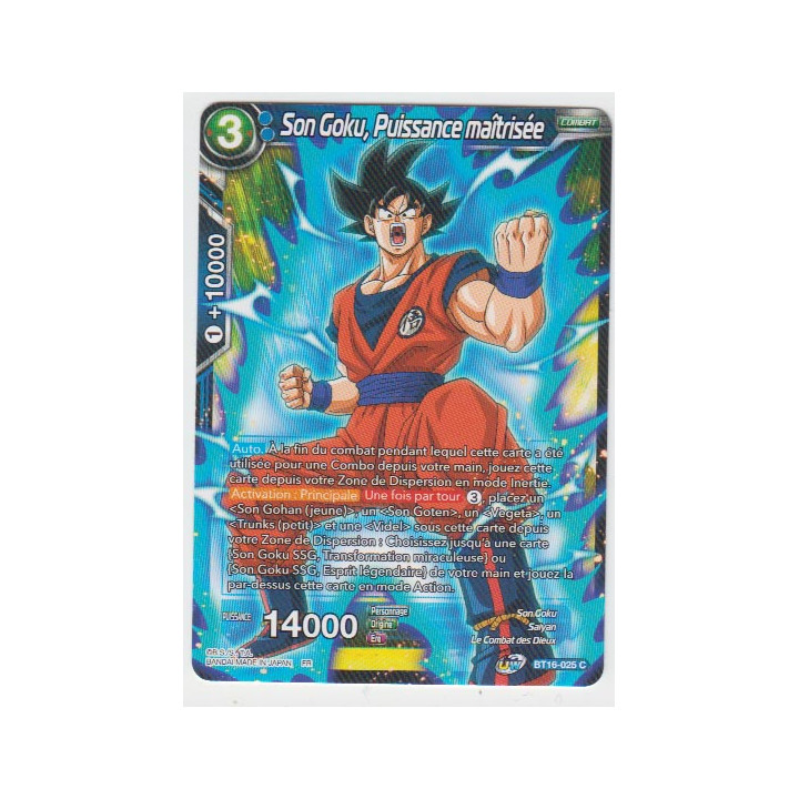 Son Goku, Puissance maîtrisée : BT16-025 (C)