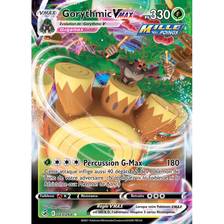 Gorythmic VMAX - EB08 023/264 - Poing de Fusion SWSH08 - Cartes Pokémon
