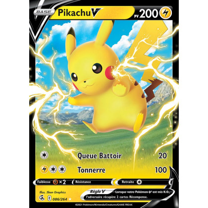 Pikachu V - EB08 086/264 - Poing de Fusion SWSH08 - Cartes Pokémon