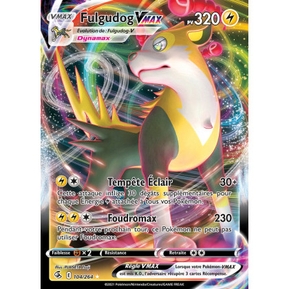 Fulgudog VMAX - EB08 104/264 - Poing de Fusion SWSH08 - Cartes Pokémon