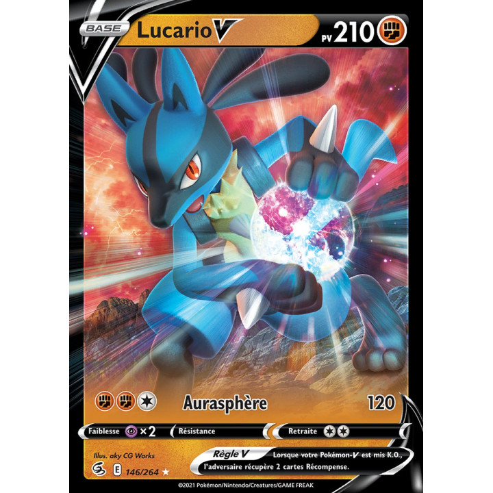 Lucario V - EB08 146/264 - Poing de Fusion SWSH08 - Cartes Pokémon