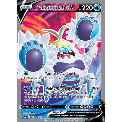 Crabominable V - EB08 248/264 - Poing de Fusion SWSH08 - Cartes Pokémon