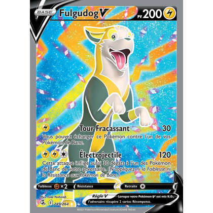 Fulgudog V - EB08 249/264 - Poing de Fusion SWSH08 - Cartes Pokémon