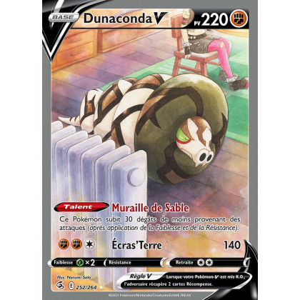 Dunaconda V - EB08 252/264 - Poing de Fusion SWSH08 - Cartes Pokémon