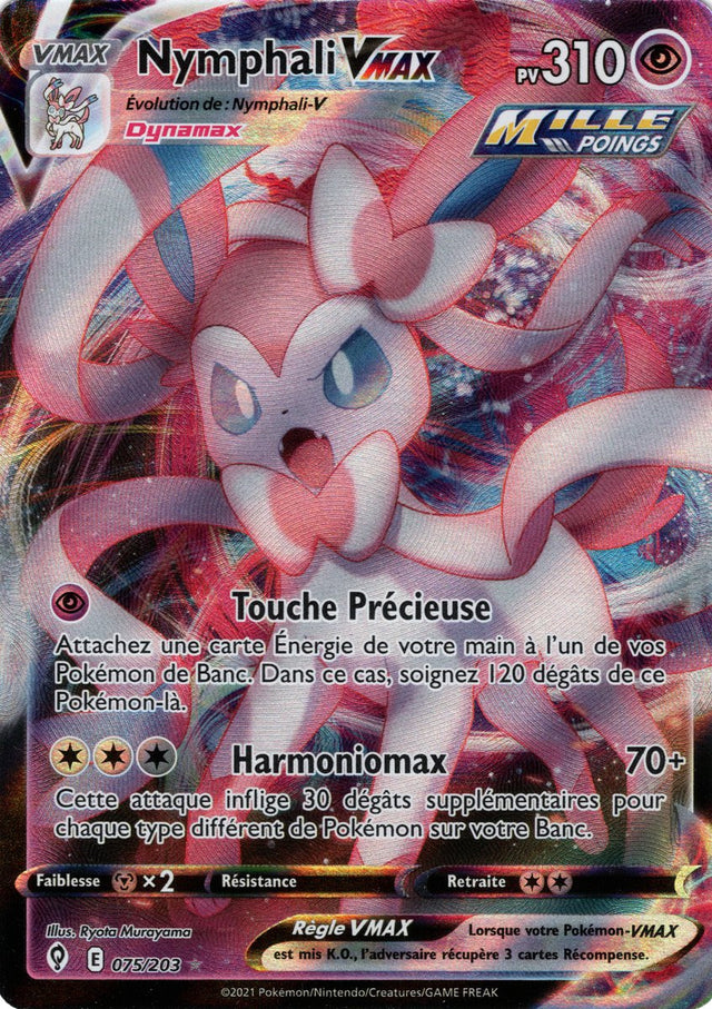 Nymphali VMAX - EB07 075/203 - Évolution Céleste SWSH07 - Cartes Pokémon
