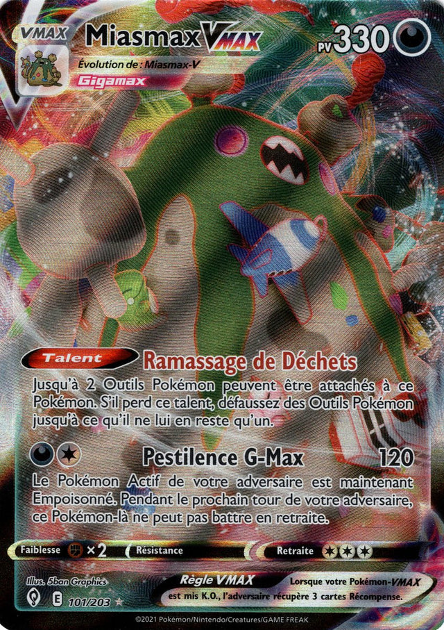 Miasmax VMAX - EB07 101/203 - Évolution Céleste SWSH07 - Cartes Pokémon