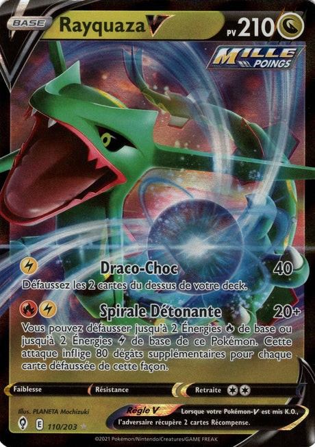 Rayquaza V - EB07 110/203 - Évolution Céleste SWSH07 - Cartes Pokémon