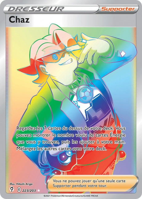 Chaz - EB07 223/203 - Évolution Céleste SWSH07 - Cartes Pokémon