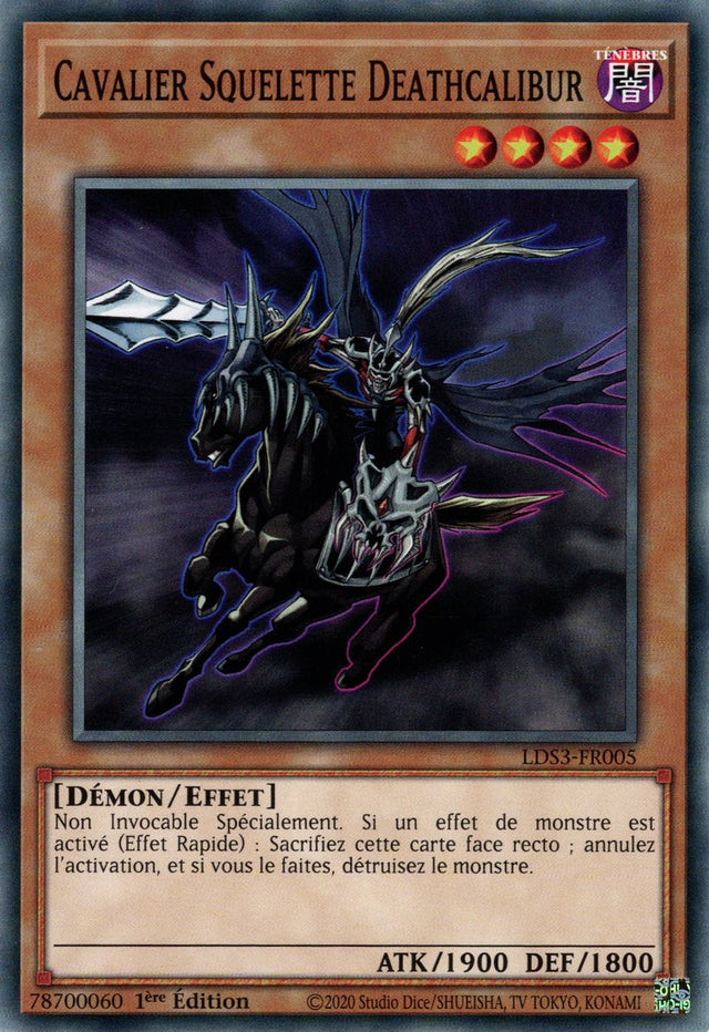 Cavalier Squelette Deathcalibur - LDS3-FR005 - Cartes Yu-Gi-Oh!