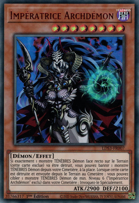 Impératrice Archdémon - LDS3-FR007 (V.2 - Rouge) - Cartes Yu-Gi-Oh!