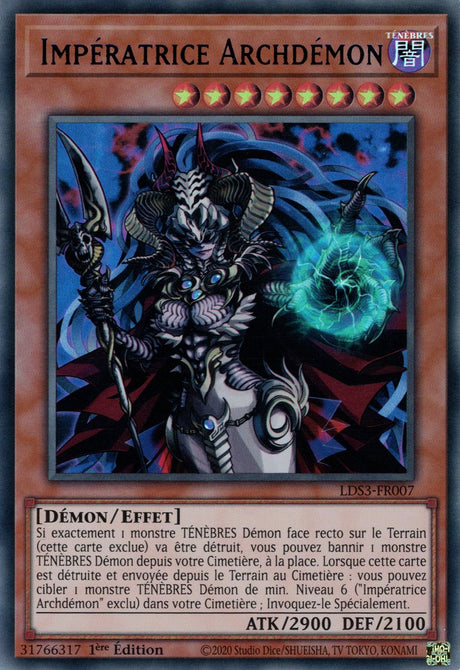 Impératrice Archdémon - LDS3-FR007 (V.3 - Bleu) - Cartes Yu-Gi-Oh!