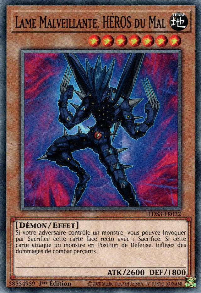 Lame Malveillante, HÉROS du Mal - LDS3-FR022 - Cartes Yu-Gi-Oh!