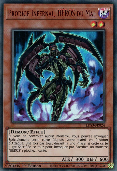 Prodige Infernal, HÉROS du Mal - LDS3-FR024 (V.2 - Rouge) - Cartes Yu-Gi-Oh!