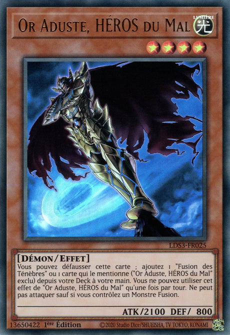 Or Aduste, HÉROS du Mal - LDS3-FR025 (V.1 - Doré) - Cartes Yu-Gi-Oh!