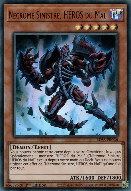 Nécrome Sinistre, HÉROS du Mal - LDS3-FR026 (V.2 - Rouge) - Cartes Yu-Gi-Oh!