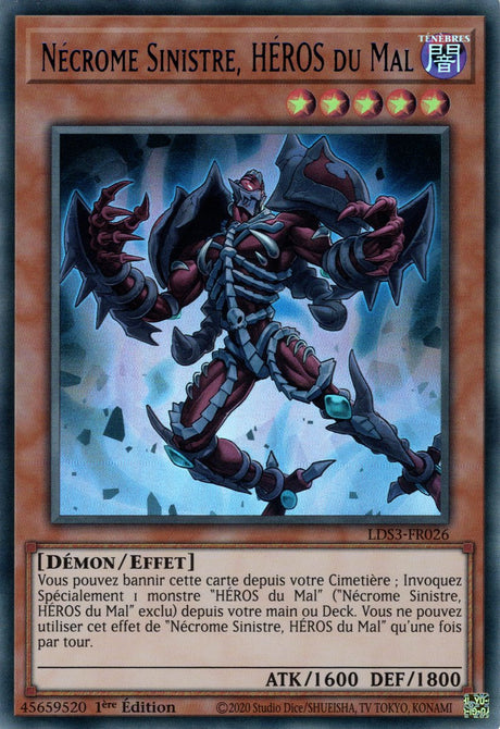 Nécrome Sinistre, HÉROS du Mal - LDS3-FR026 (V.3 - Bleu) - Cartes Yu-Gi-Oh!