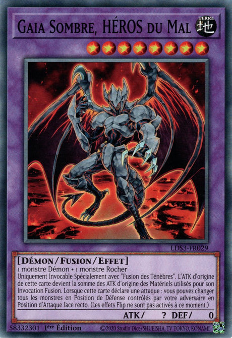 Gaia Sombre, HÉROS du Mal - LDS3-FR029 - Cartes Yu-Gi-Oh!