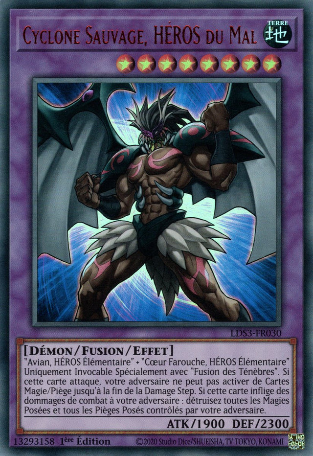 Cyclone Sauvage, HÉROS du Mal - LDS3-FR030 (V.2 - Rouge) - Cartes Yu-Gi-Oh!