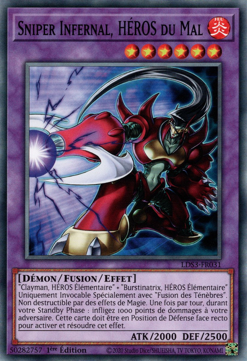Sniper Infernal, HÉROS du Mal - LDS3-FR031 - Cartes Yu-Gi-Oh!