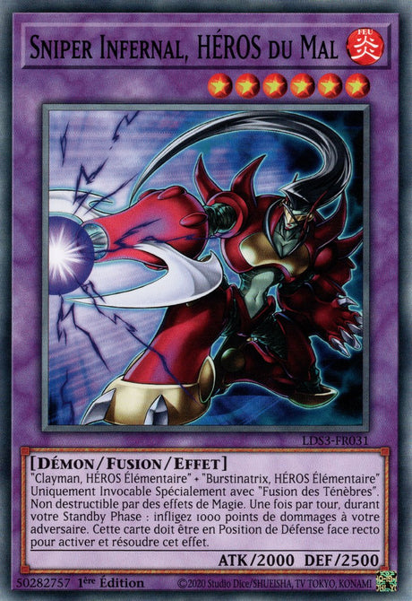 Sniper Infernal, HÉROS du Mal - LDS3-FR031 - Cartes Yu-Gi-Oh!