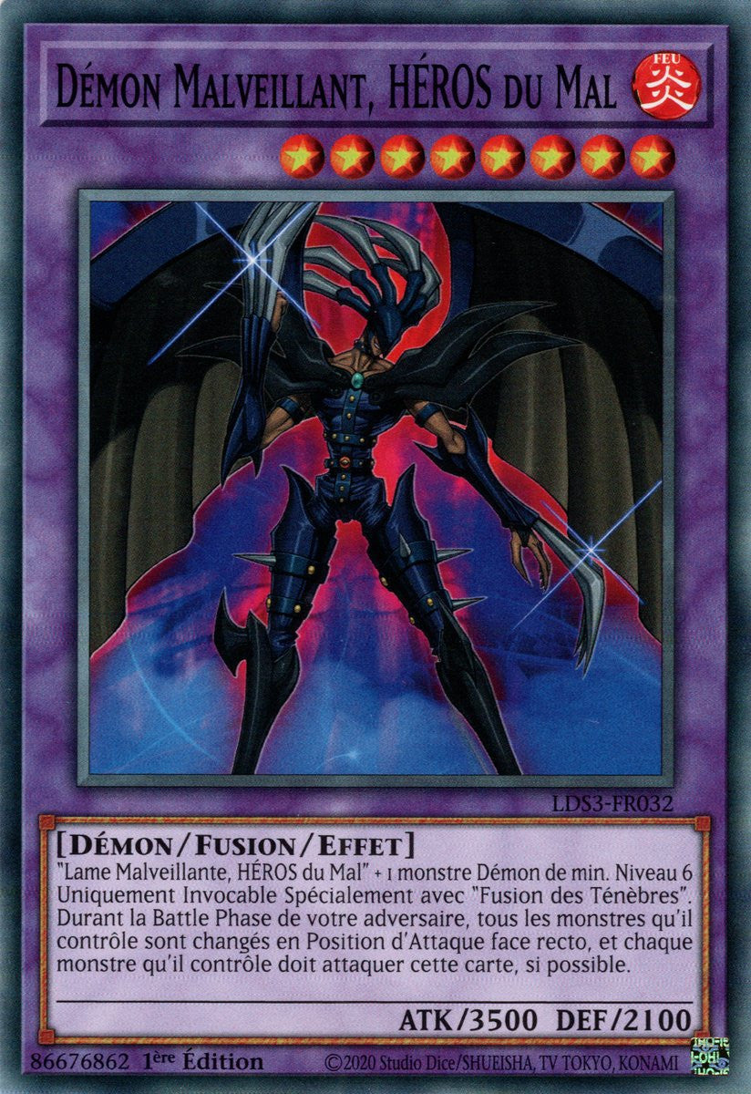 Démon Malveillant, HÉROS du Mal - LDS3-FR032 - Cartes Yu-Gi-Oh!