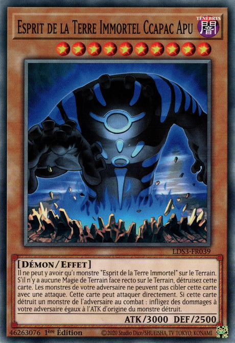 Esprit de la Terre Immortel Ccapac Apu - LDS3-FR039 - Cartes Yu-Gi-Oh!