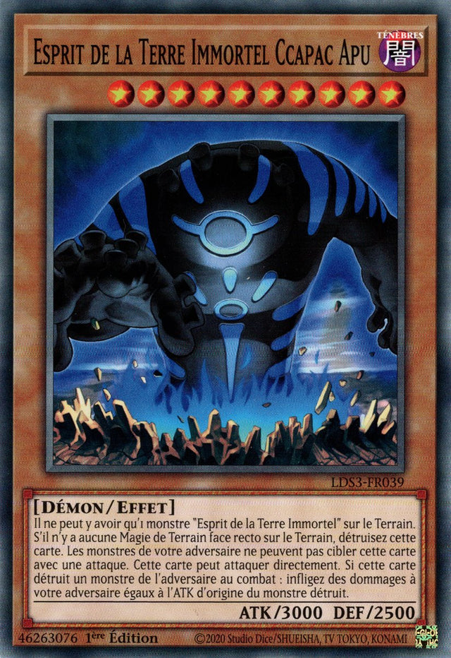 Esprit de la Terre Immortel Ccapac Apu - LDS3-FR039 - Cartes Yu-Gi-Oh!