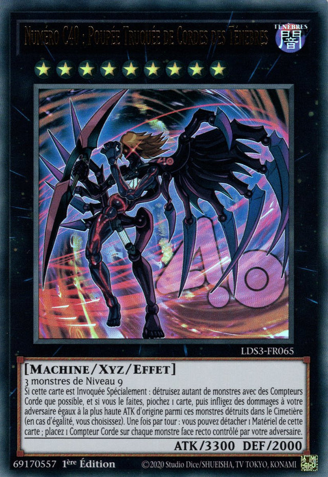 Numéro C40 : Poupée Truquée de Cordes des Ténèbres - LDS3-FR065 (V.1 - Doré) - Cartes Yu-Gi-Oh!