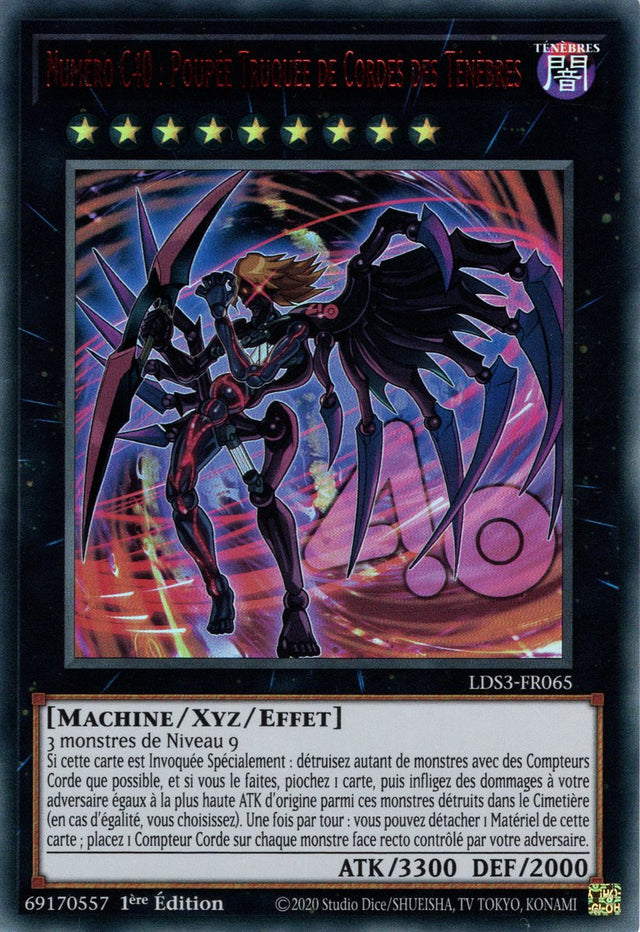 Numéro C40 : Poupée Truquée de Cordes des Ténèbres - LDS3-FR065 (V.2 - Rouge) - Cartes Yu-Gi-Oh!