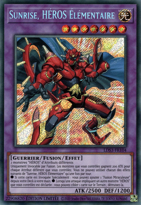 Sunrise, HÉROS Élémentaire - LDS3-FR104 - Cartes Yu-Gi-Oh!