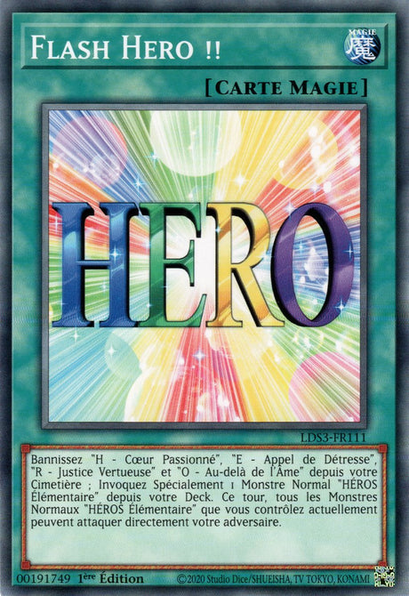 Flash Hero !! - LDS3-FR111 - Cartes Yu-Gi-Oh!